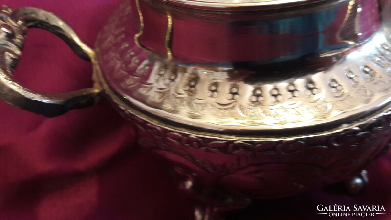 Antique silver-plated Arabic sugar holder, bonbonier box (l3539)