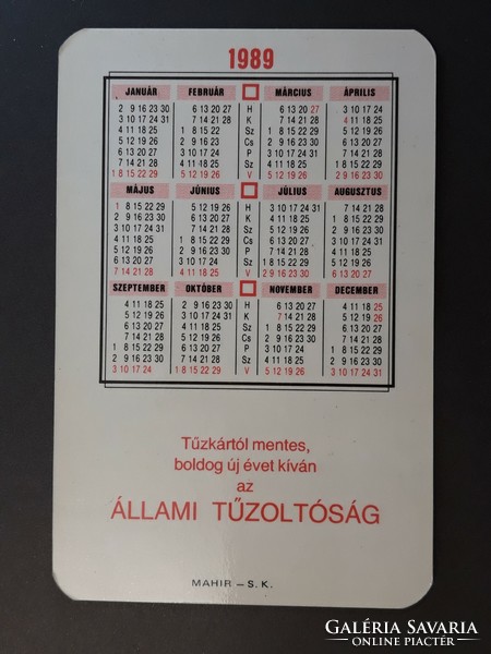 Régi Kártyanaptár 1989 - Elég, ha figyelmetlen felirattal - Retró Naptár