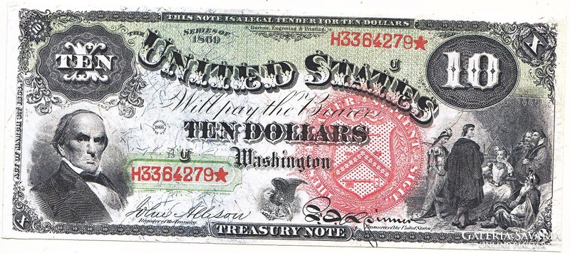 USA  10 dollár1869 REPLIKA