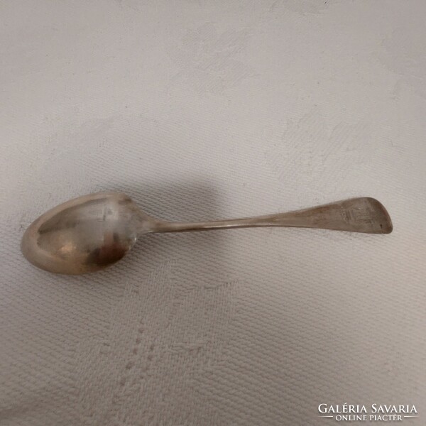 Silver-plated spoon engraved with a cimer at the end of the spoon handle!