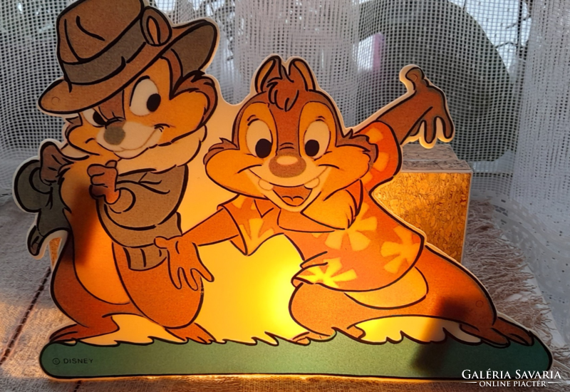 Retro Disney műanyag fali lámpa - Chip & Dale -