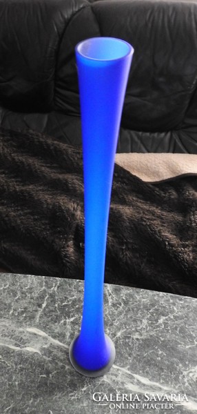 Hatalmas kék padlóváza - üveg váza
