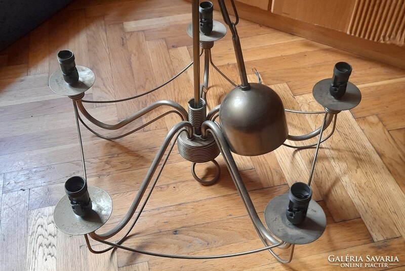 Vintage metal 5-arm IKEA chandelier