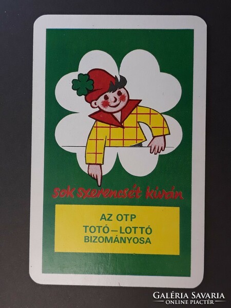 Old card calendar 1982 - wishes you good luck with the inscription of the otp lottery commissioner - calendar