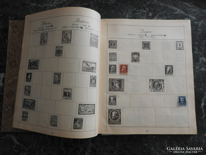 Turul world album stamp collection - with stamps - turul occupation stamp album