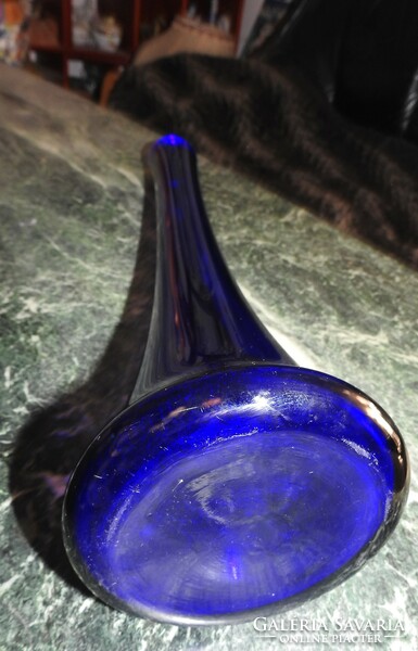 Hatalmas mélykék padlóváza - üveg váza