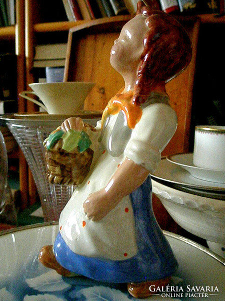 Artdeco glazed ceramic statue 23 cm (rahmer?)