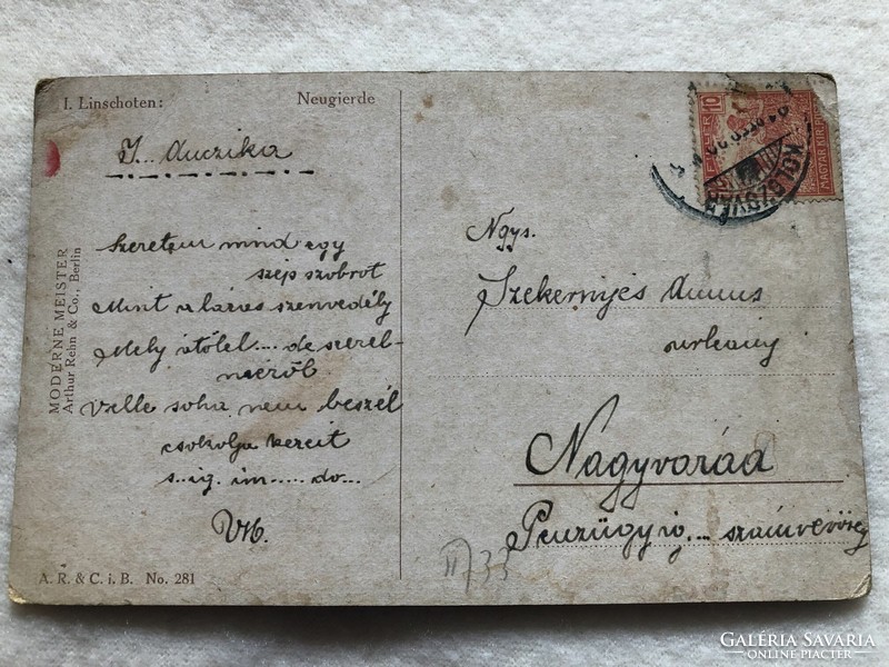 Antik, régi   I. Linschoten   képeslap                            -5.