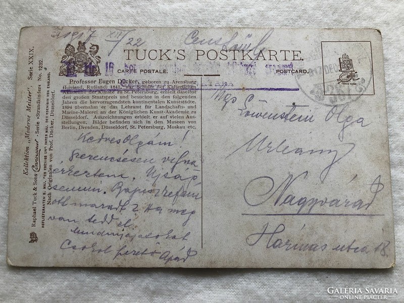Antique, old postcard - 1917 -5.