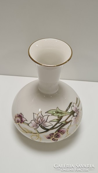 Zsolnay small vase with spring pattern 15 cm #1577