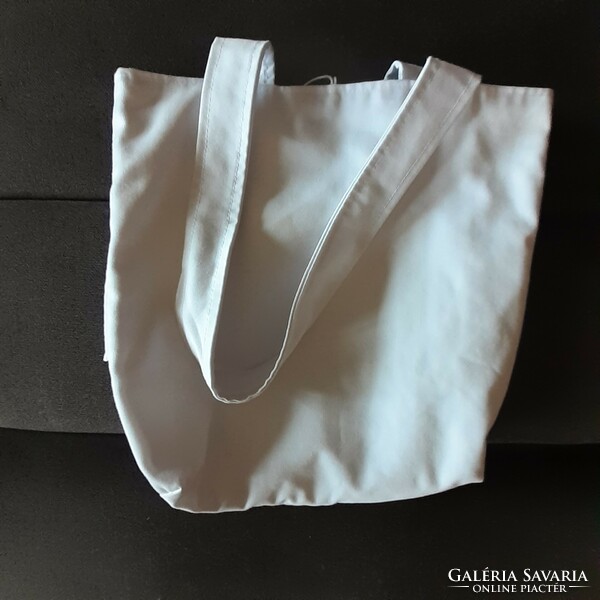 White lace canvas bag