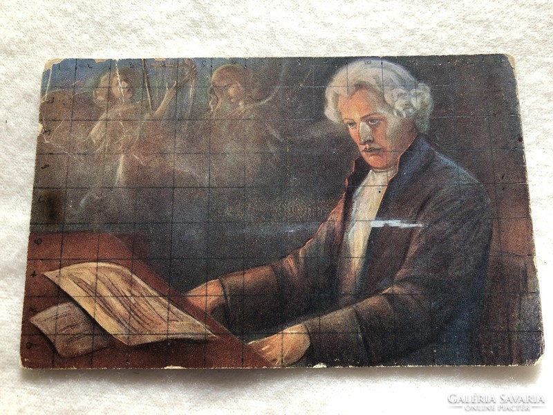 Antique, old postcard - Mozart - 1917 -5.