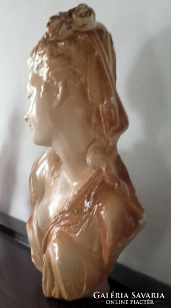 Art nouveau wall picture relief bust - 30 cm