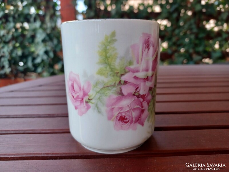 Old Zsolnay porcelain mug - pink - vintage