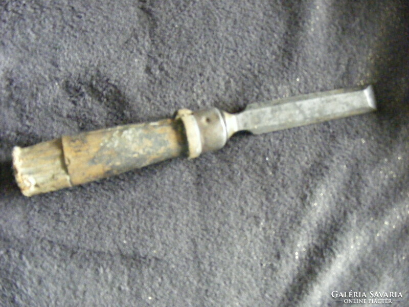 Antique hand-made tool, metal-wood