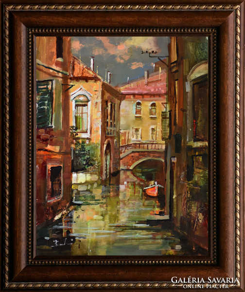 László Budai: Venetian detail - framed: 62x52 cm - artwork size: 50x40cm - 21/103