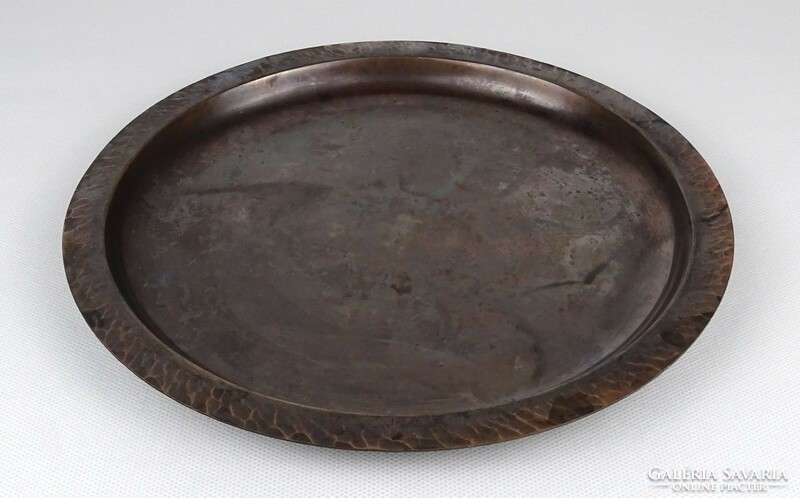 1M422 old red copper beag tray 23.5 Cm