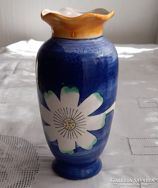 Retro kézzel festett váza