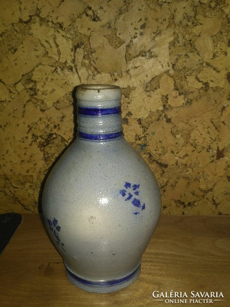 Blue stoneware jug