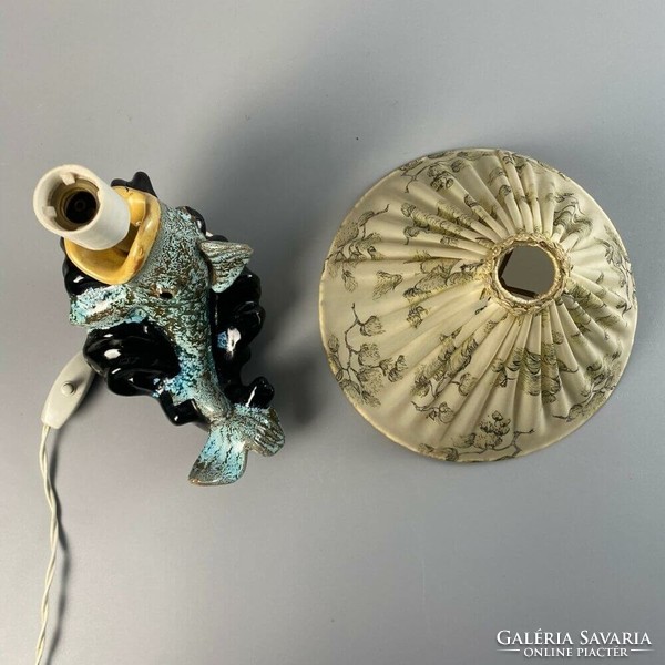 Carli Bauer goldfish table lamp - gmundner ceramic - rarity-