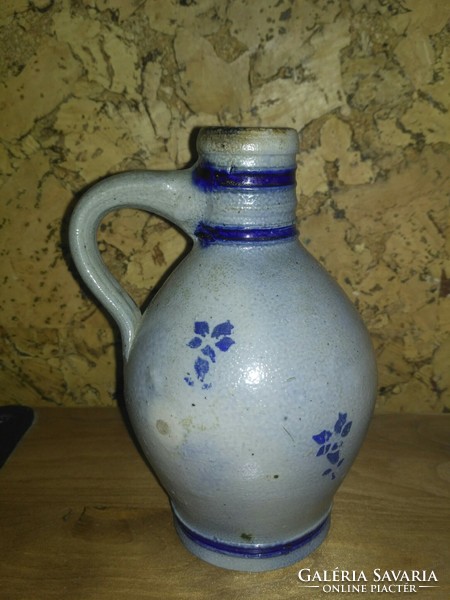 Blue stoneware jug