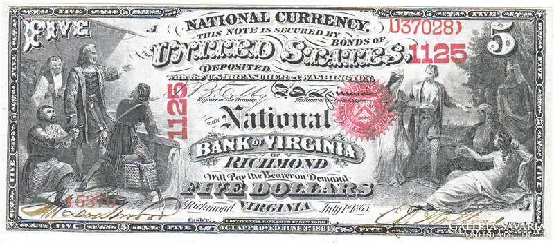 US $5 1865 replica