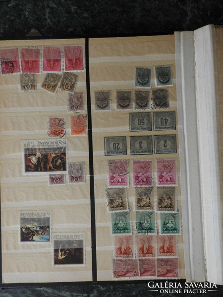 Antik bélyegalbum rengeteg bélyeggel 20 oldal