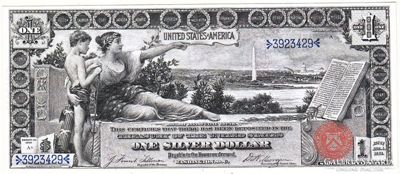 Usa 1 silver dollar 1896 replica
