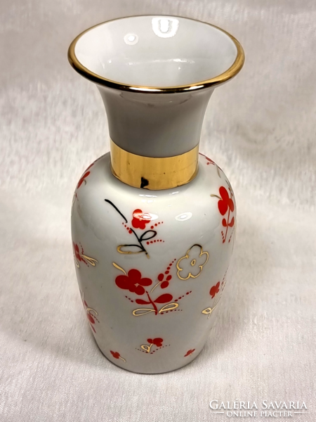 Lomonoszov arany festett orosz porcelán váza "1980 olimpia".