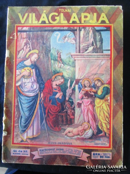 1938 KARÁCSONY TOLNAI VILÁGLAPJA ÜNNEPPEL KAPCSOLATOS SZÁM RENGETEG KÉP - ILLUSZTRÁCIÓ