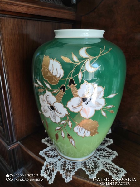 Large vase by Wallendorf, green