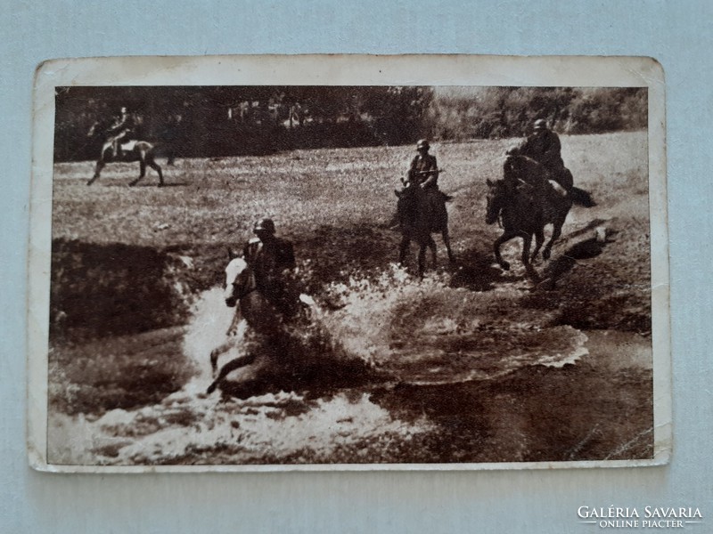 Old photo 1951 cavalry soldier photo postcard