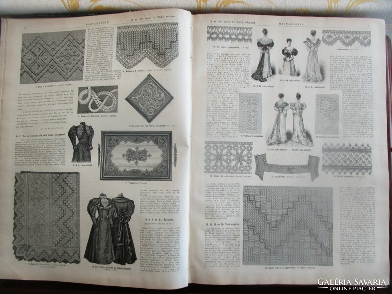 1894 Hungarian bazaar as a working stone for women magazine 380 pages needlework fashion lots of precious steel engravings