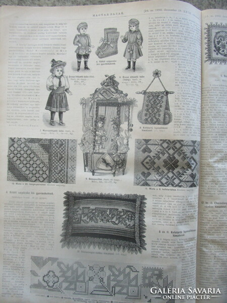 1892 Hungarian bazaar as the workhorse of women magazine 380 pages needlework fashion lots of precious steel engravings