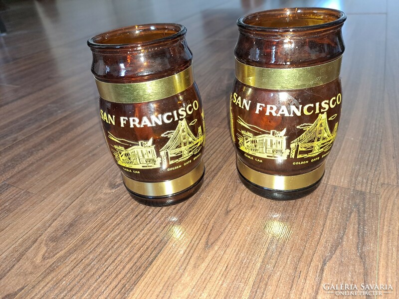 Pair of glass jars