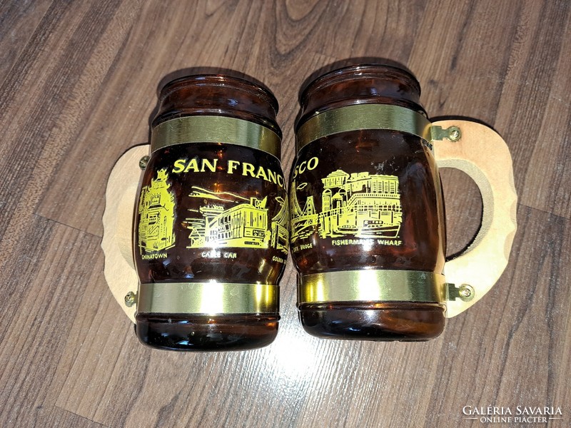 Pair of glass jars