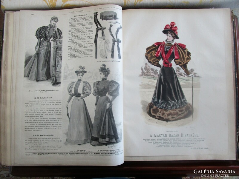 1894 Hungarian bazaar as a working stone for women magazine 380 pages needlework fashion lots of precious steel engravings