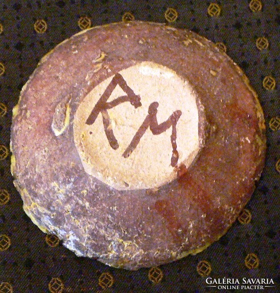 Retro glazed pyrogranite bowl marked