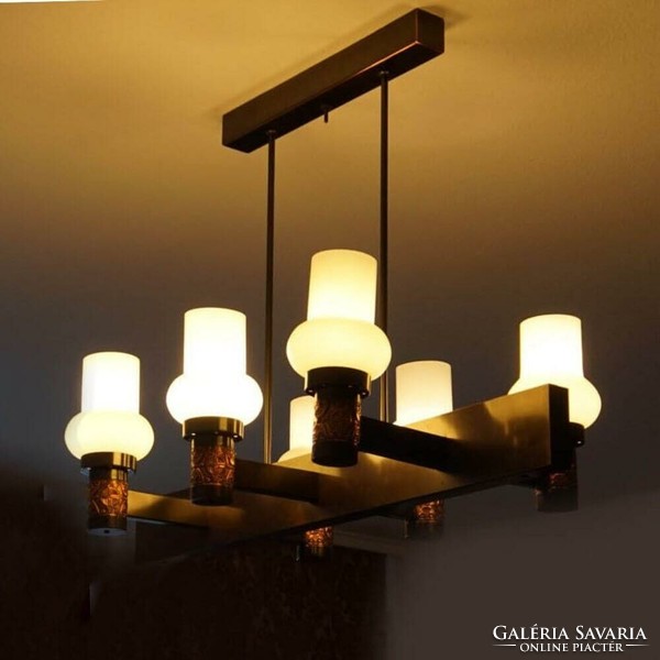 György Csanádi mid-century ceiling lamp