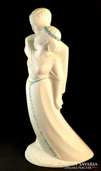Világhy majolica contemporary sculpture juried work - 33 cm