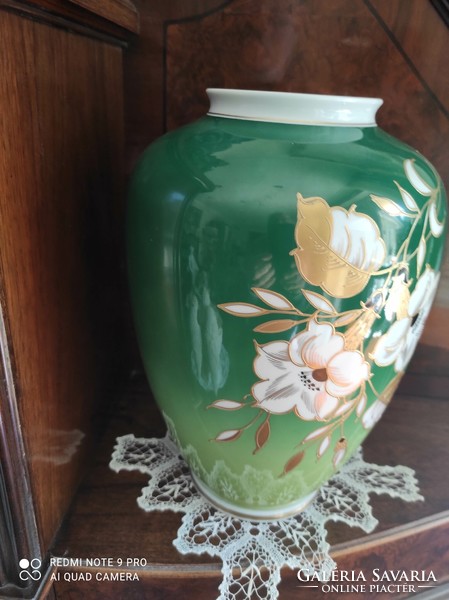 Large vase by Wallendorf, green