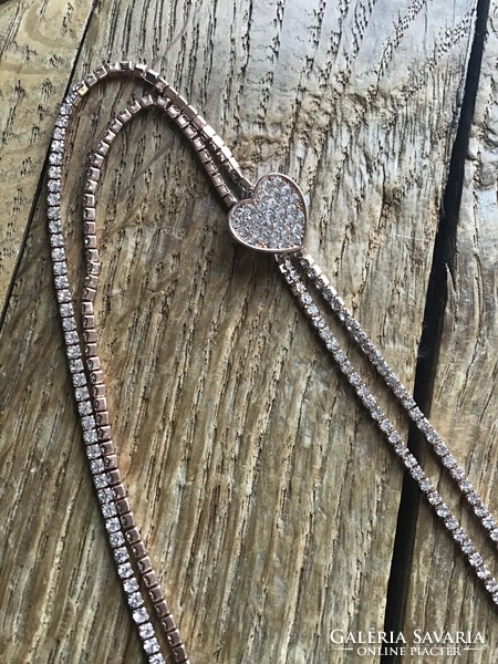 Italian kiara rhinestone stone gold plated cocktail necklace