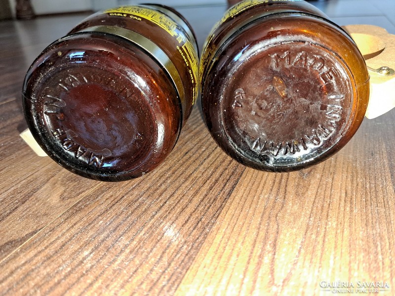 Pair of glass jars