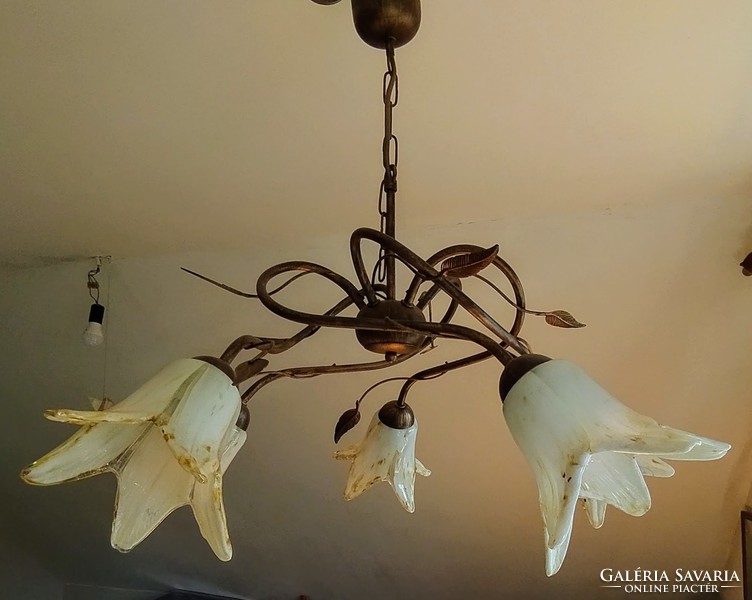 5-branch copper chandelier