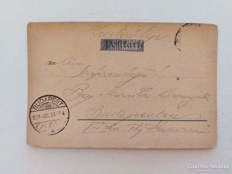 Régi képeslap 1901 levelezőlap Lohengrin hattyúlovag