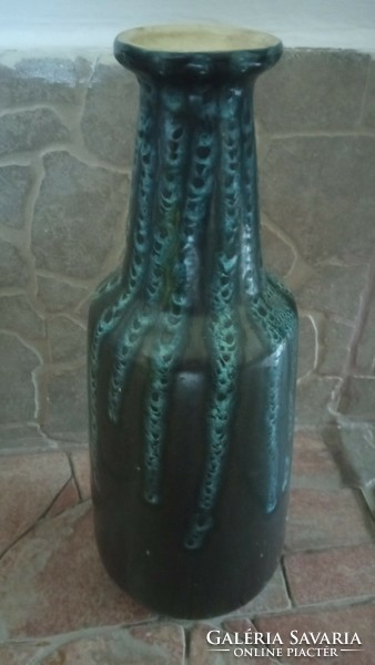 Blue retro glazed ceramic vase for sale