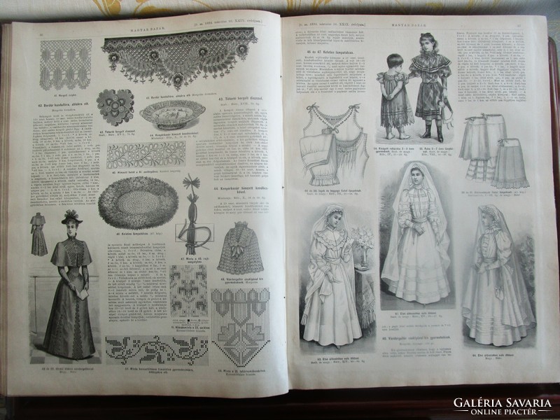 1894 Hungarian bazaar as a working stone for women magazine 380 pages needlework fashion lots of precious steel engravings