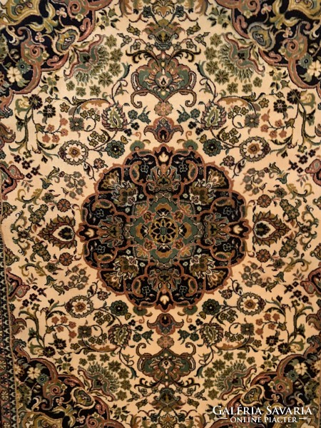 Used, worn, but very soft, beautiful antique carpet