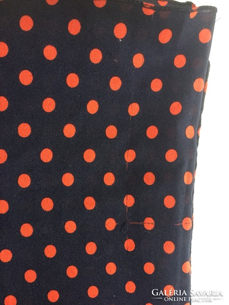 Dark blue-red polka dot muslin scarf, classically elegant