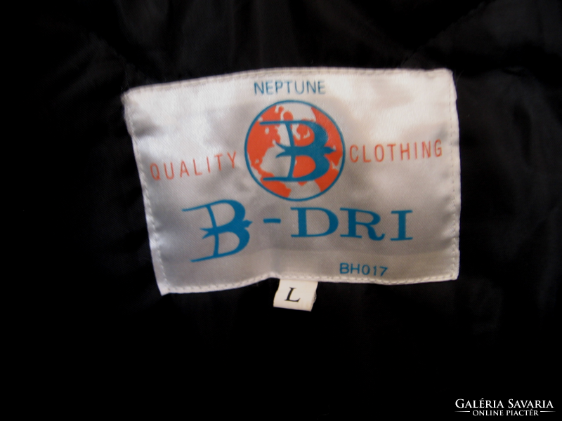 B-DRI fekete bélelt, vízálló férfi kabát BHO17 Neptune professzionális L